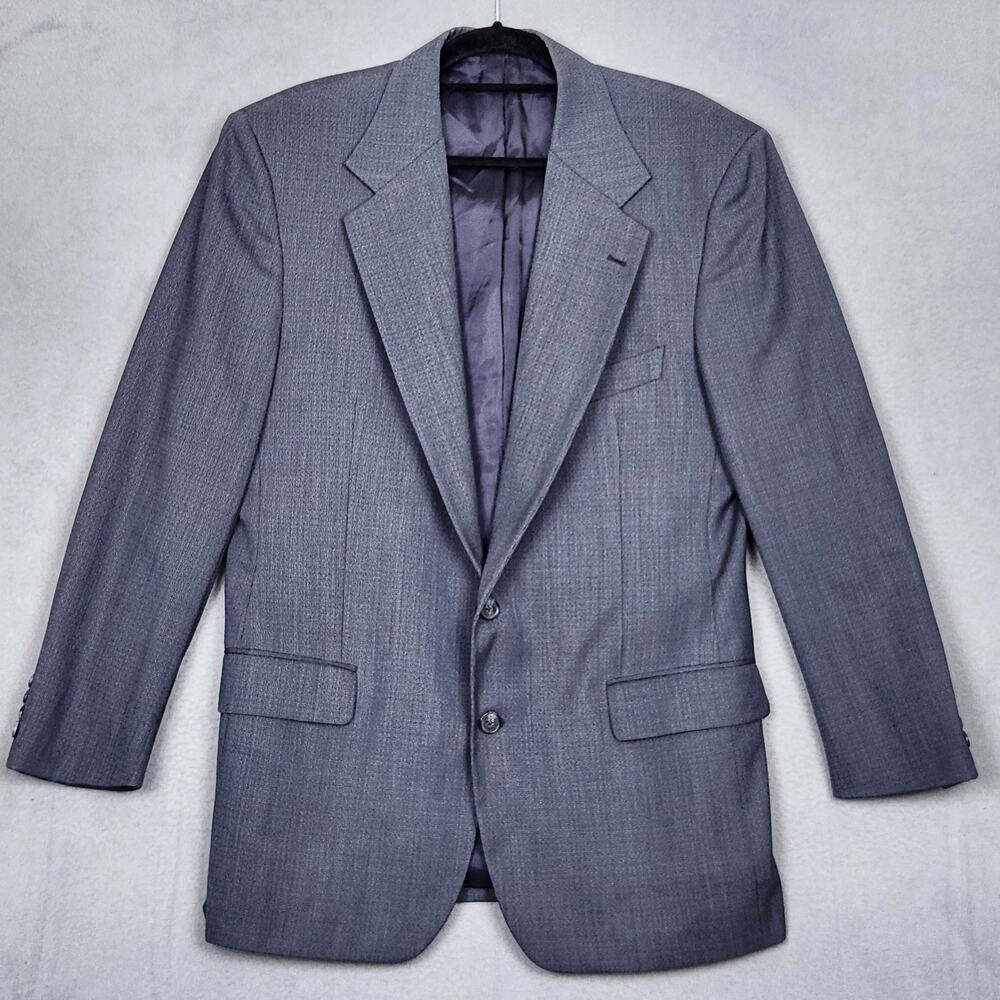 JOSEPH ABBOUD Suit Jacket Mens 41 Long Blue 2 Button 100% Wool Career Wedding